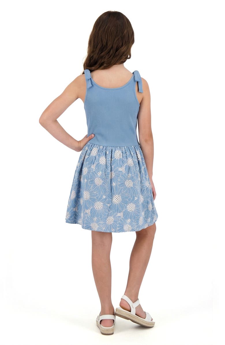 Andy & Evan Kids' Bubble Hem Tank Dress, Alternate, color, White Bow