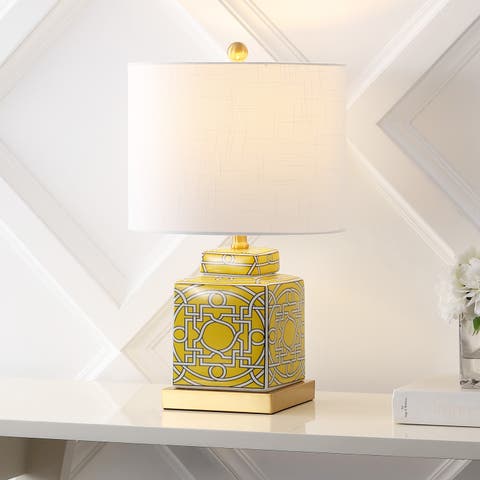 Catherine Ceramic/Metal Ginger Jar LED Table Lamp