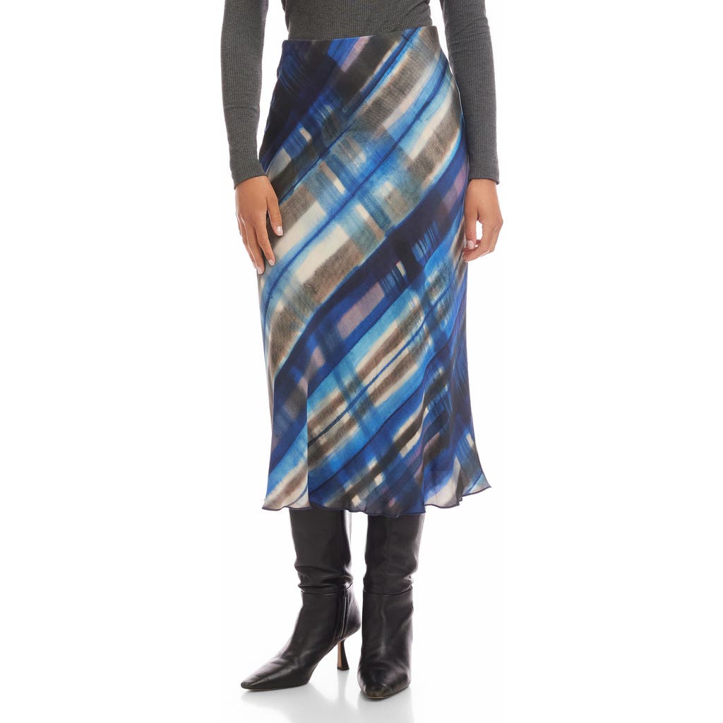 Fifteen Twenty Mia Print Midi Skirt In Animal Print