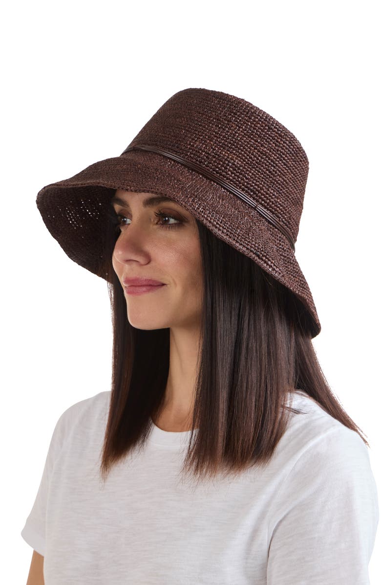 Vince Straw Drawcord Bucket Hat, Alternate, color, 