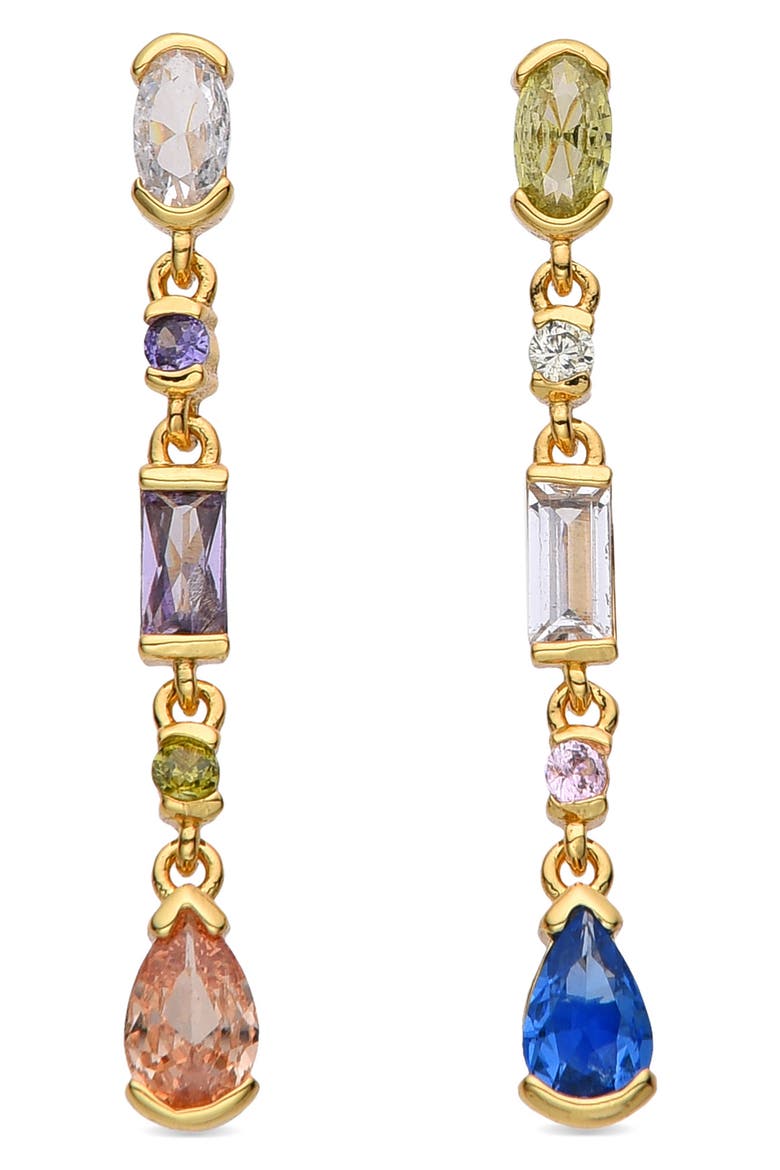 Romy Mix and Match Linear Drop Earrings, Alternate, color, GOLD