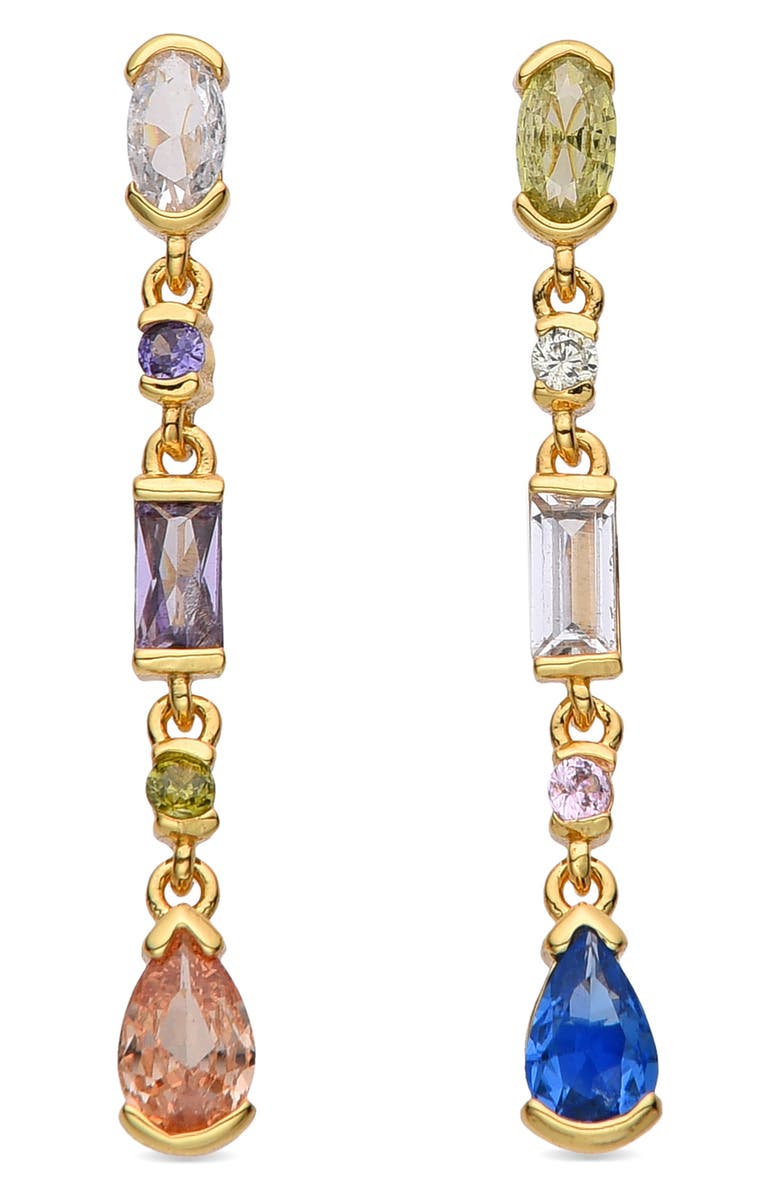 EYE CANDY LOS ANGELES Romy Mix and Match Linear Drop Earrings, Alternate, color, Gold