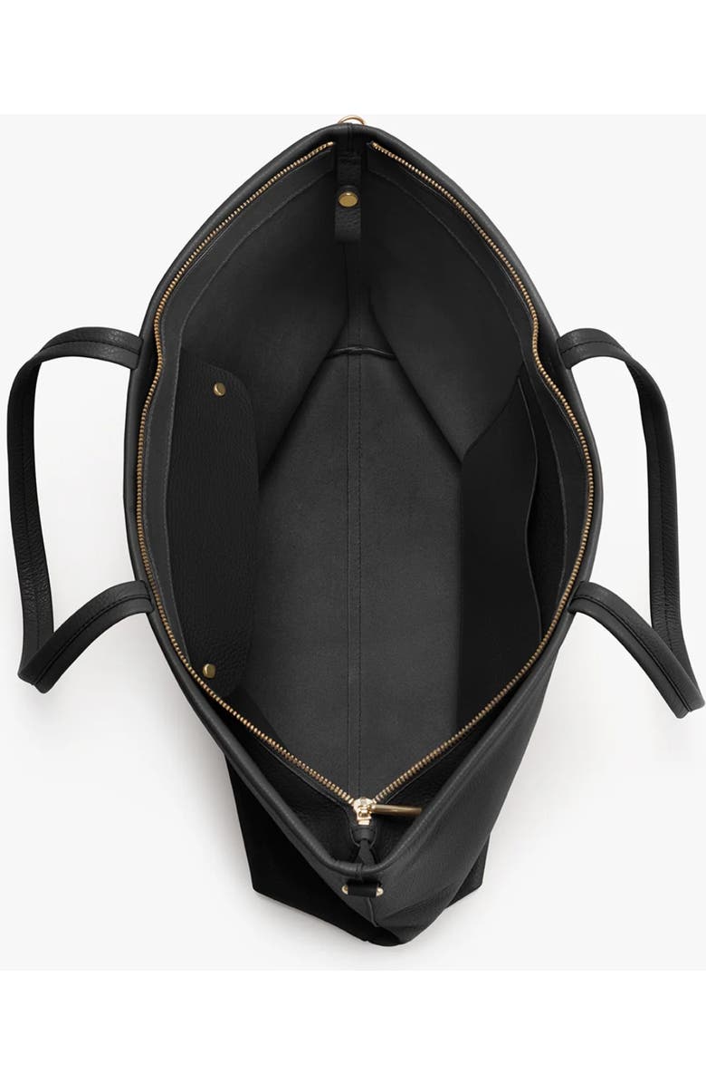 Cuyana Small Easy Zipper Tote, Alternate, color, Black