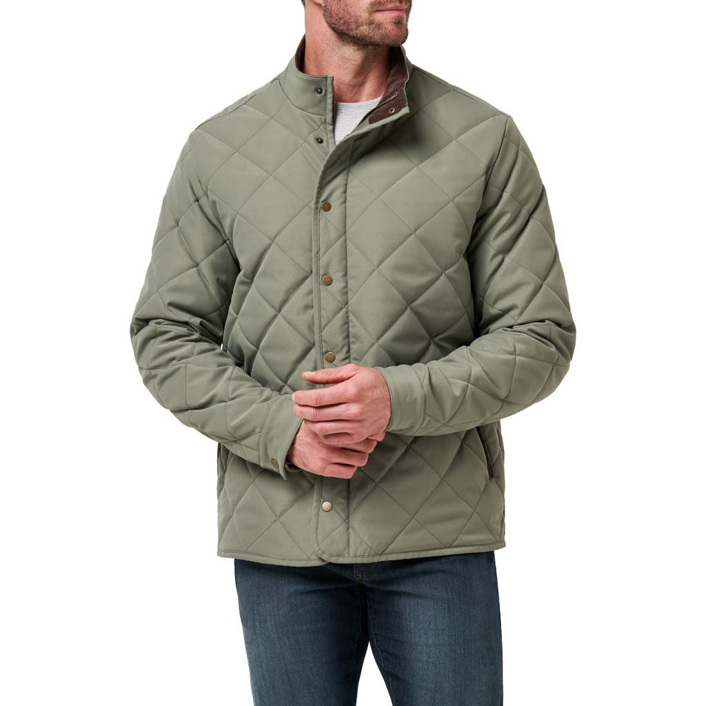 Travismathew Highlander Quilted Twill Jacket In Green
