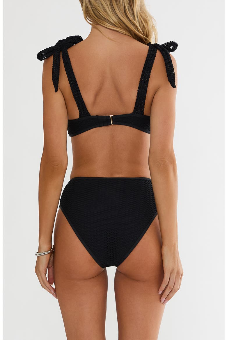 Blair Underwire Crochet Bikini Top, Alternate, color, BLACK CROCHET