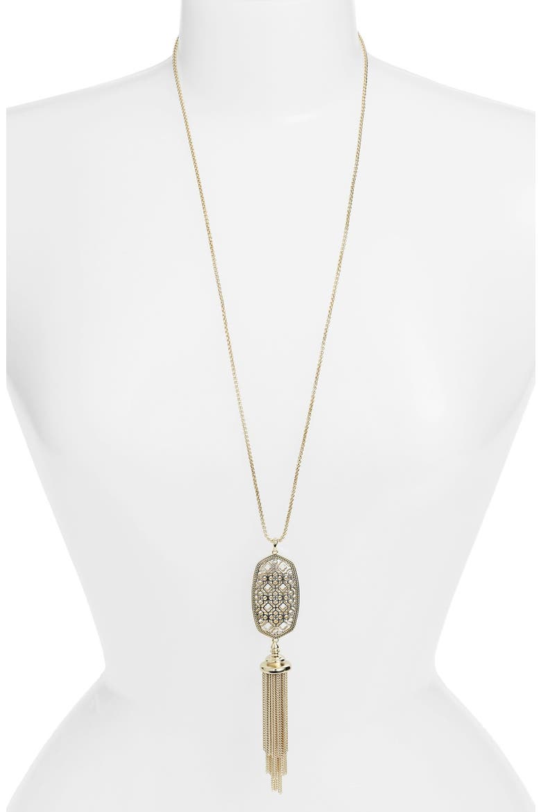 'Benning' Pendant Necklace, Main, color, SILVER
