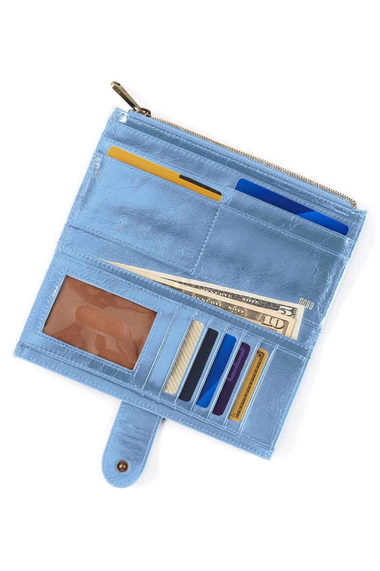Dunn Leather Continental Wallet, Alternate, color, FADED DENIM