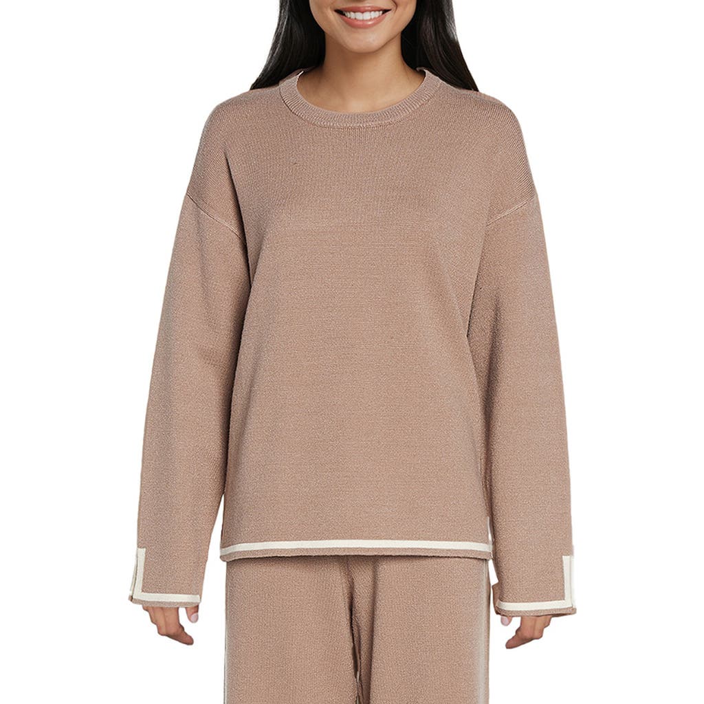 Three Dots Hazel Sweater In Taupe Gray
