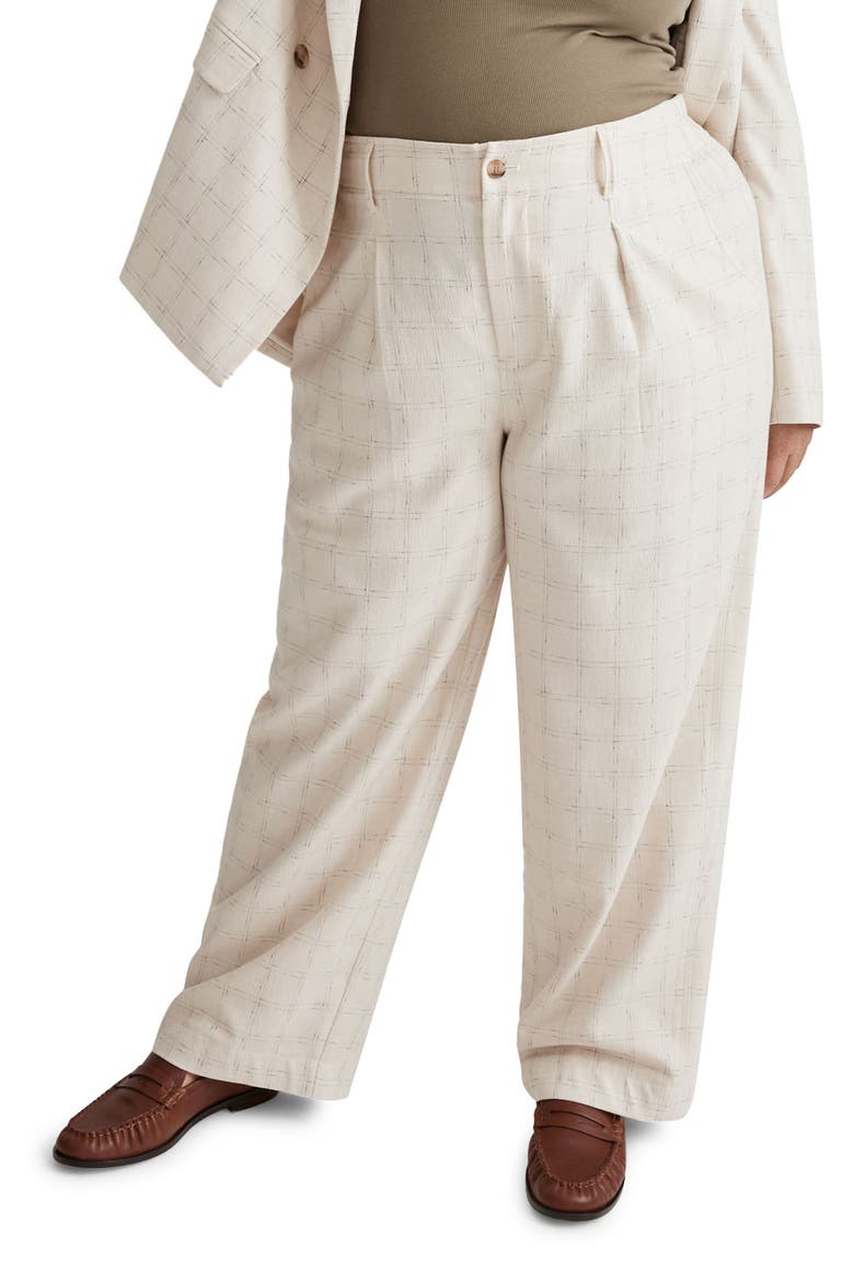 The Untailored Plaid Straight Leg Pants, Main, color, WINDOWPANE