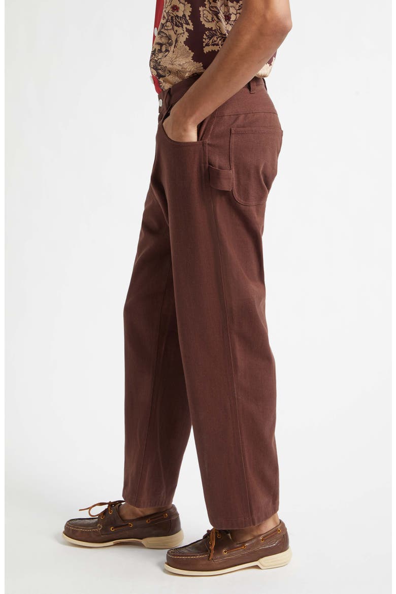 Knolly Brook Twill Trousers, Alternate, color, BROWN