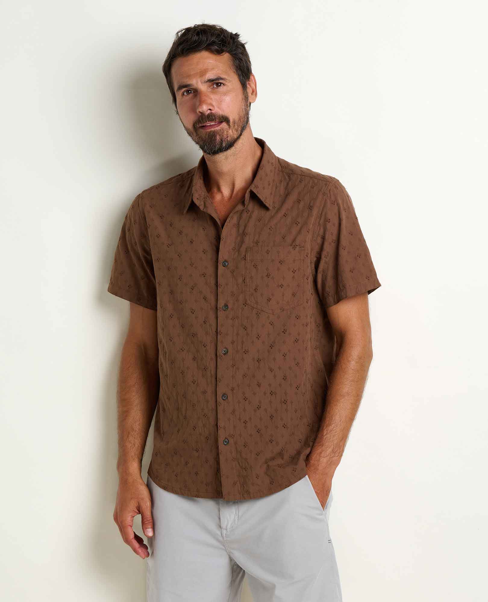 Toad And Co Toad & Co Airscape Embroidered Shirt In Brown