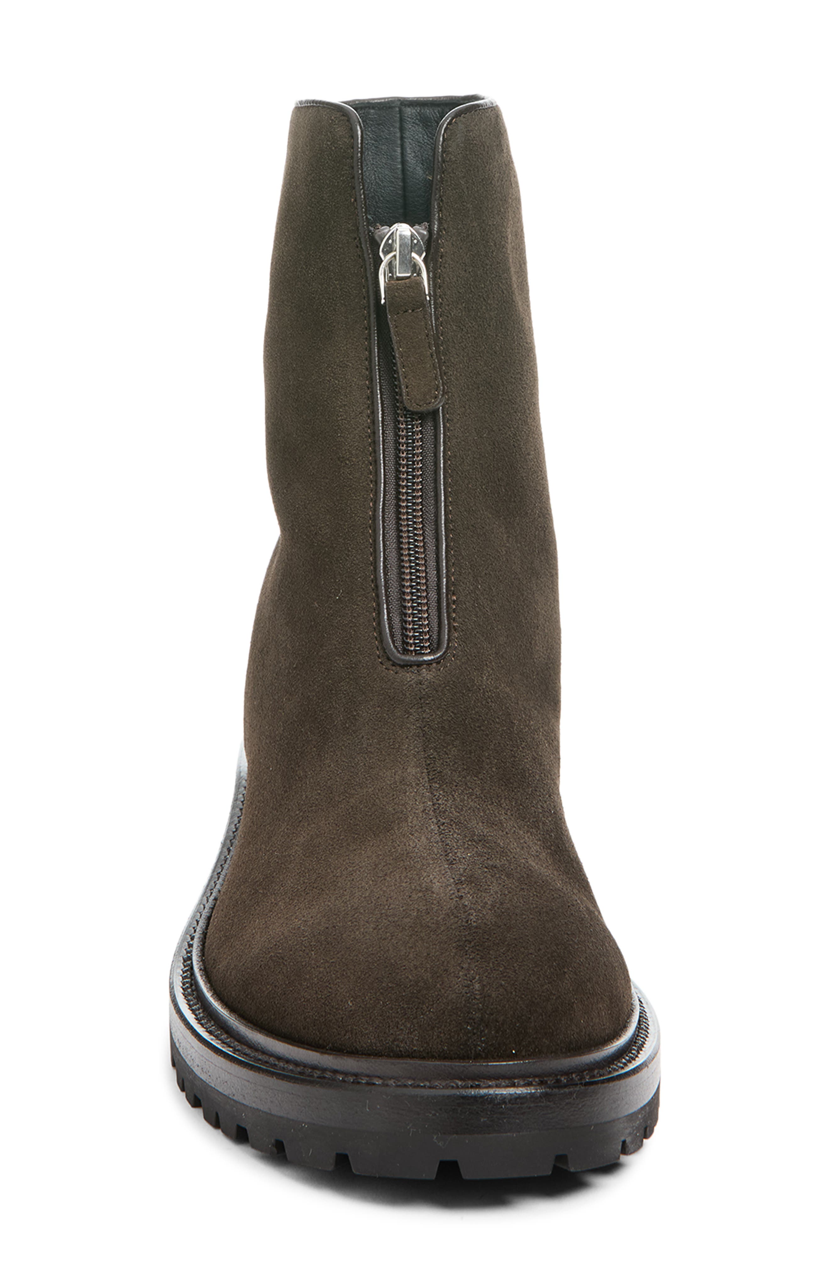 Hike Zip Leather Bootie, Alternate, color, MOKA