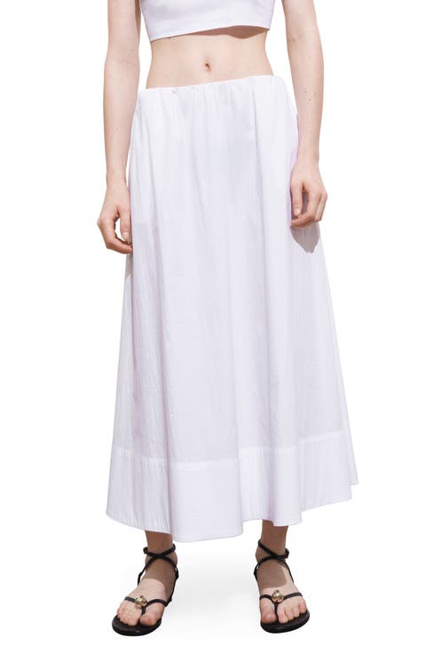 Flared Cotton Midi Skirt