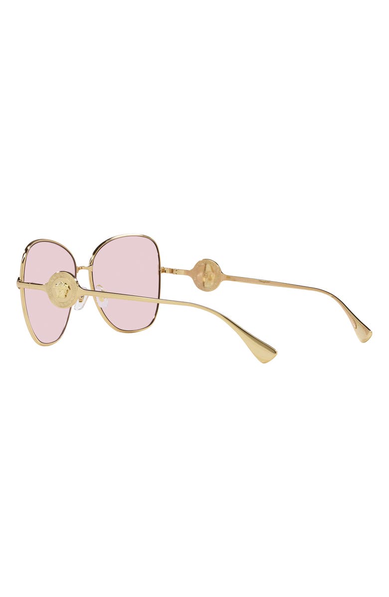 Versace 60mm Butterfly Sunglasses, Alternate, color, Gold