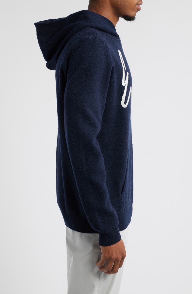 Eastside Golf Logo Intarsia Hooded Sweater, Alternate, color, Midnight Navy