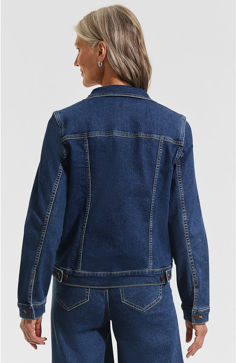 Lands' End Denim Trucker Jacket, Alternate, color, Crawford Wash