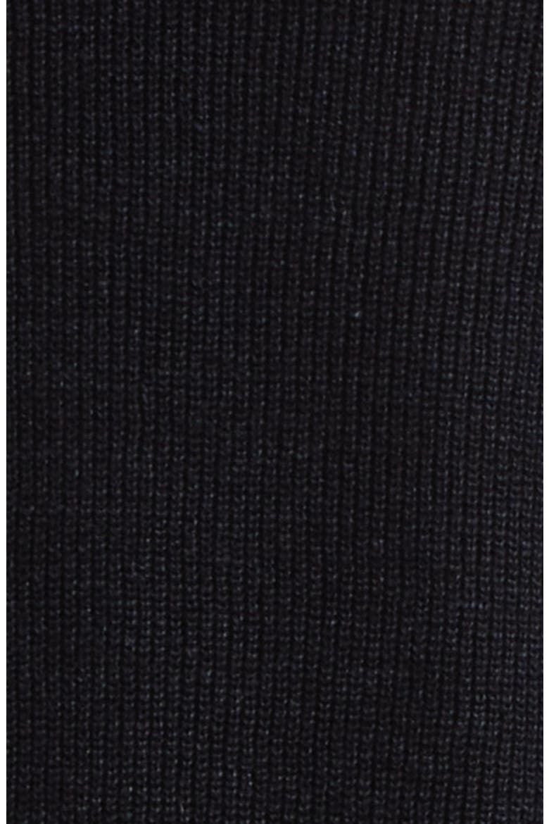Skipper Long Sleeve Linen & Cotton Polo, Alternate, color, BLACK