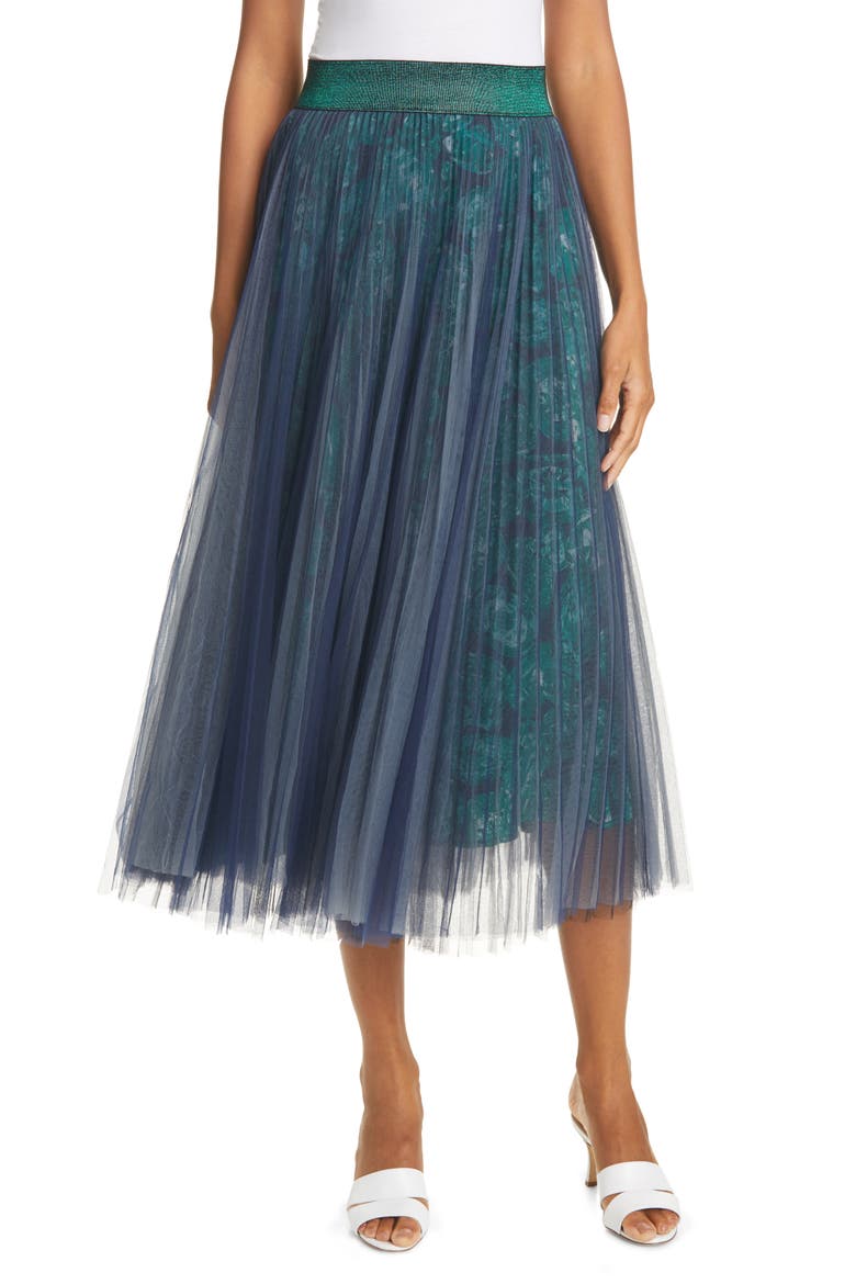 Hidden Gems Pleat Tulle Skirt, Main, color, HIDDEN GEMS