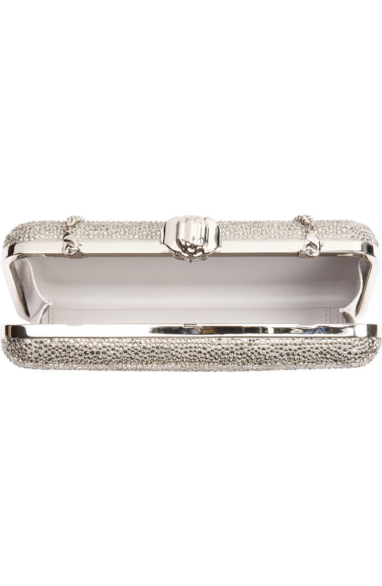 Versace Embellished Clutch, Alternate, color, Pearl Grey-Palladium