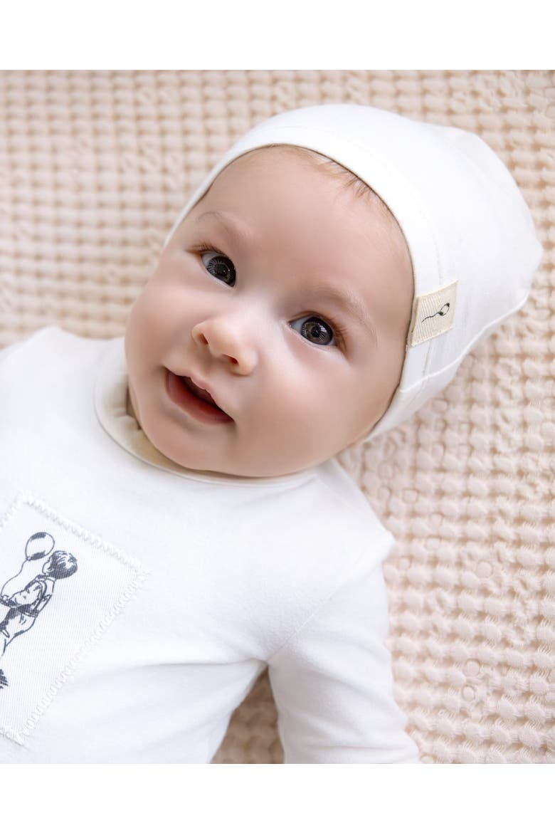2 Piece Baby Cotton Rich Footie Set, Alternate, color, Ivory Mist