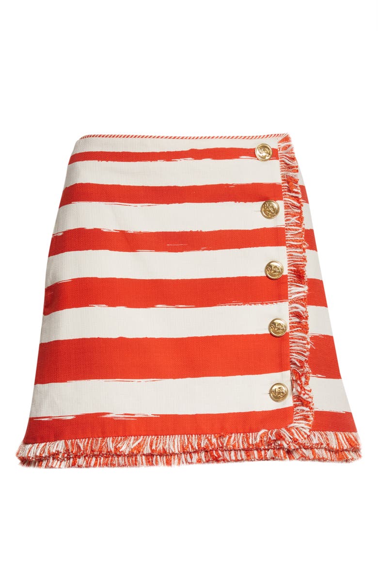 Zimmermann Postcard Stripe Cotton Miniskirt, Alternate, color, 