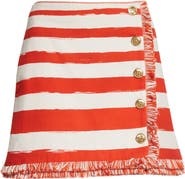 Zimmermann Postcard Stripe Cotton Miniskirt