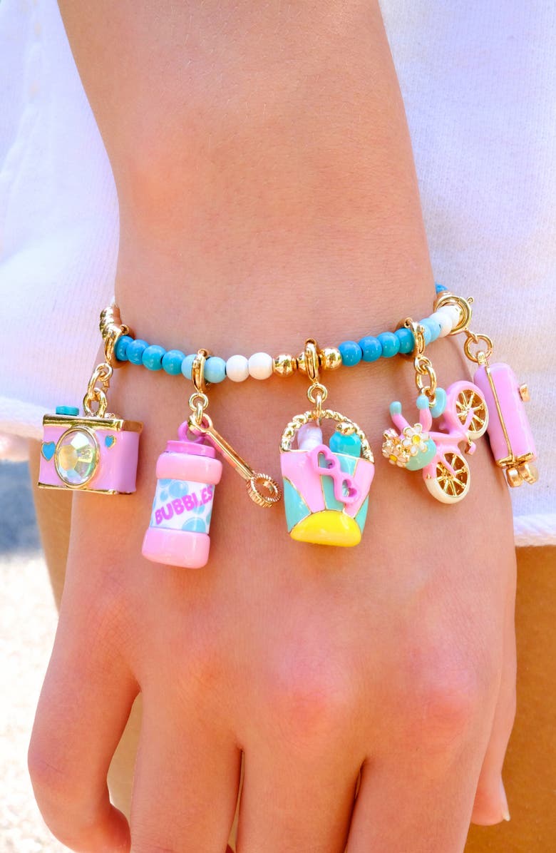 CHARM IT!<sup>®</sup> Kids' Goldtone Camera Charm, Alternate, color, Pink Multi