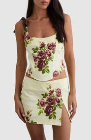 Motel Jatmi Floral Corset Top