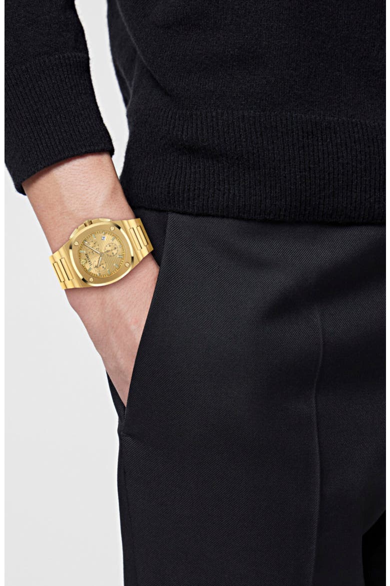 Tolomeo Chronograph Bracelet Watch, 40mm, Alternate, color, IP YELLOW GOLD
