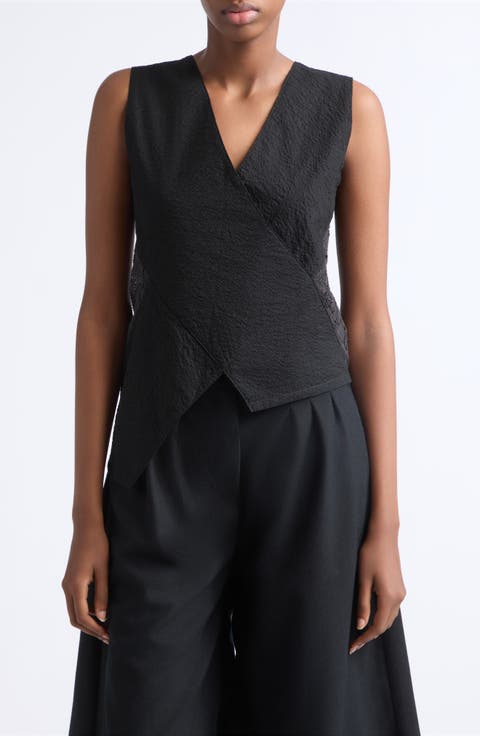 Asymmetrical V-Neck Top