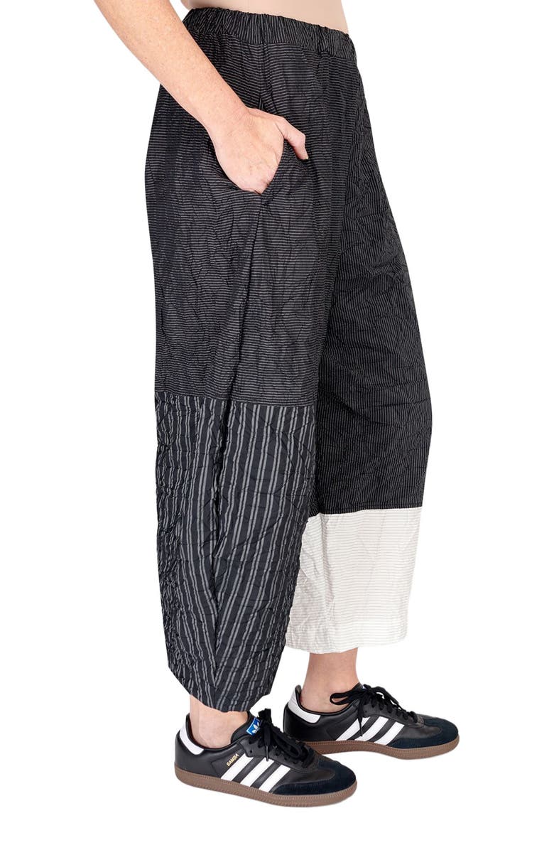 Alembika Patchwork cropped oval silhouette pants, Alternate, color, 