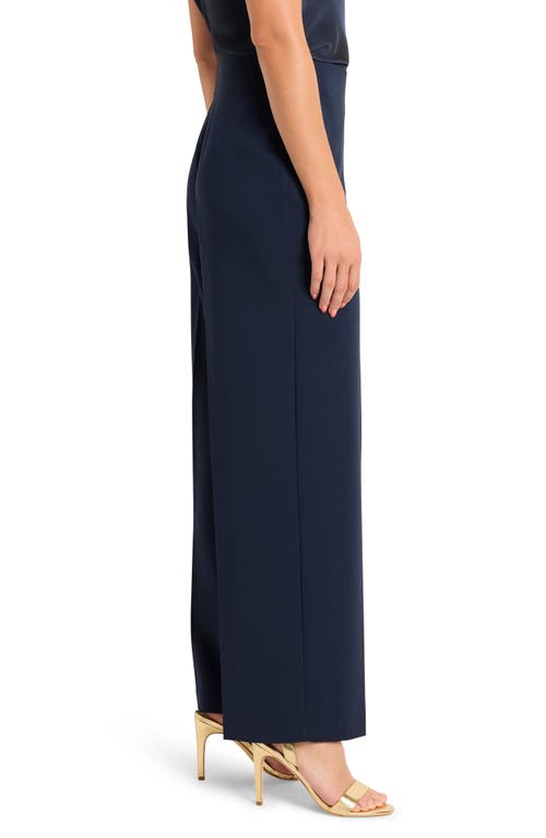 Nic + Zoe Nic+zoe Stretch Suiting Lenox Wide Leg Pants In Dark Indigo