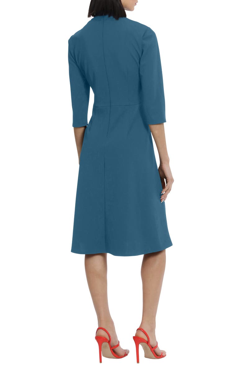 DONNA MORGAN FOR MAGGY Twist Collar Fit & Flare Dress, Alternate, color,