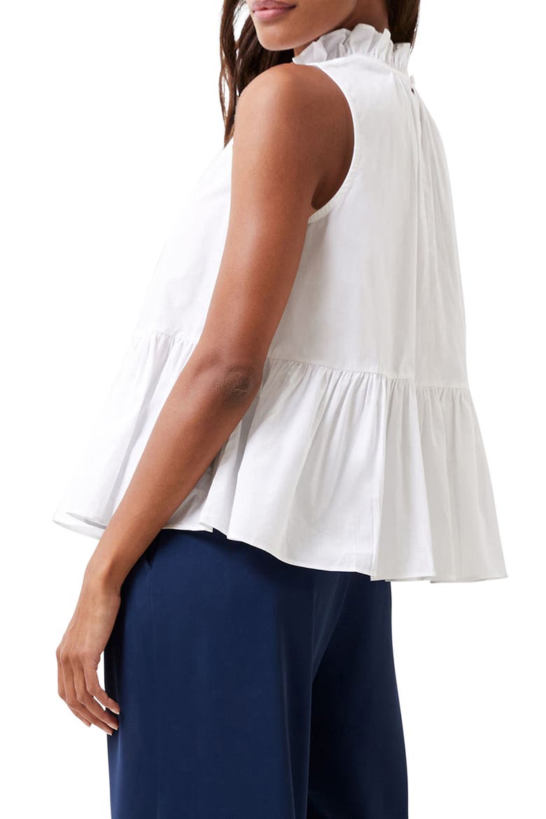 Rhodes Peplum Poplin Top, Alternate, color, LINEN WHITE