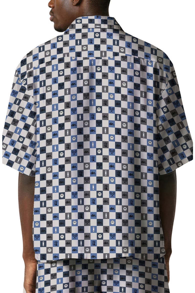 Icons Oversize Camp Shirt, Alternate, color, BLUE/ WHITE MULTI