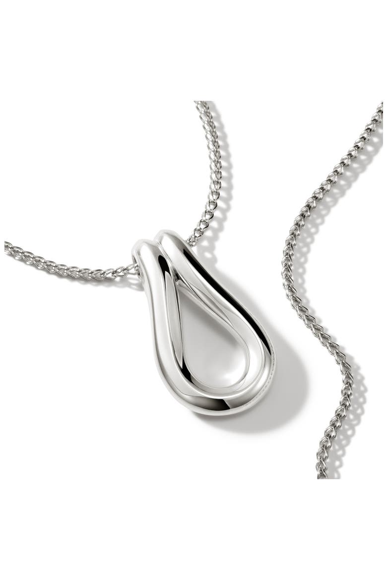 Surf Pendant Necklace, Alternate, color, SILVER