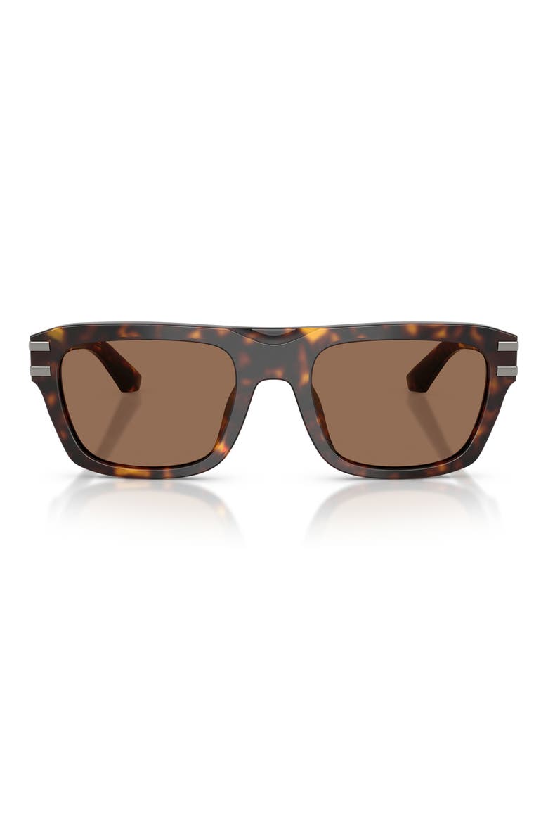 54mm Rectangular Sunglasses, Main, color, HAVANA / DARK BROWN