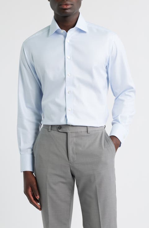 Royal Twill Modern Fit Solid Non-Iron Cotton Dress Shirt
