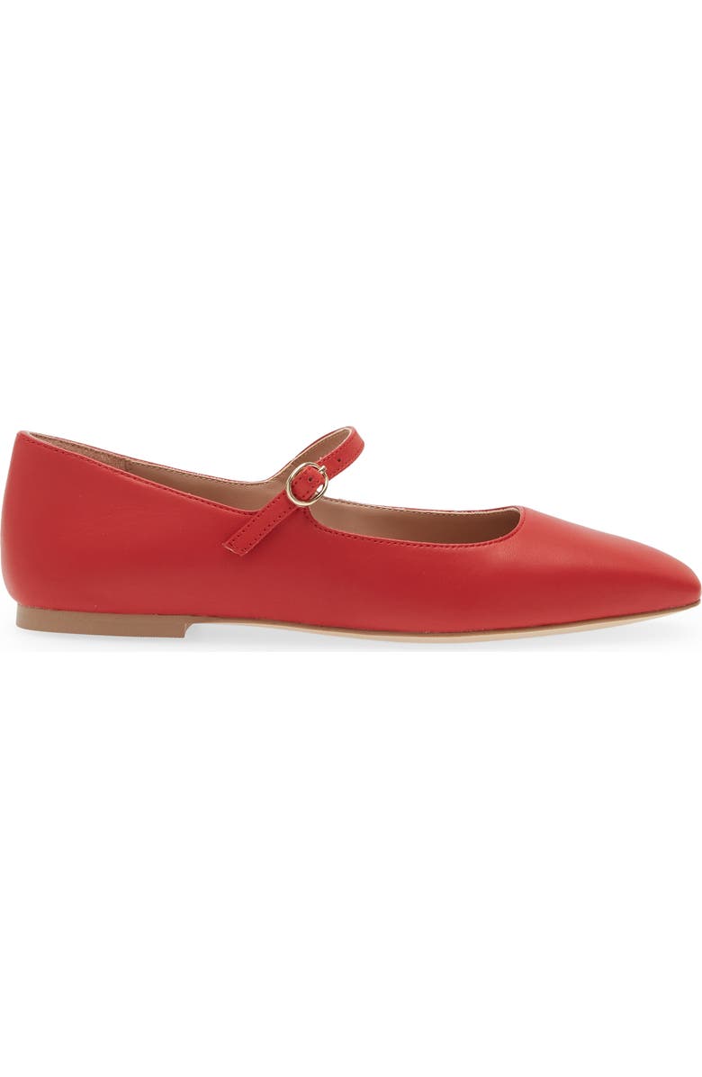 Nordstrom Mary Jane Flat, Alternate, color, Red