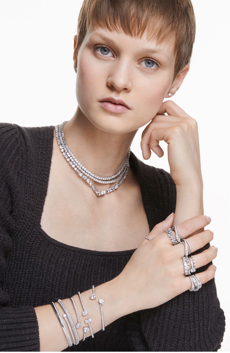 Swarovski Matrix Band Ring, Alternate, color, White