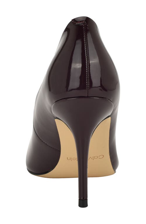 Calvin Klein Leciey Pointed Toe Pump In Brown