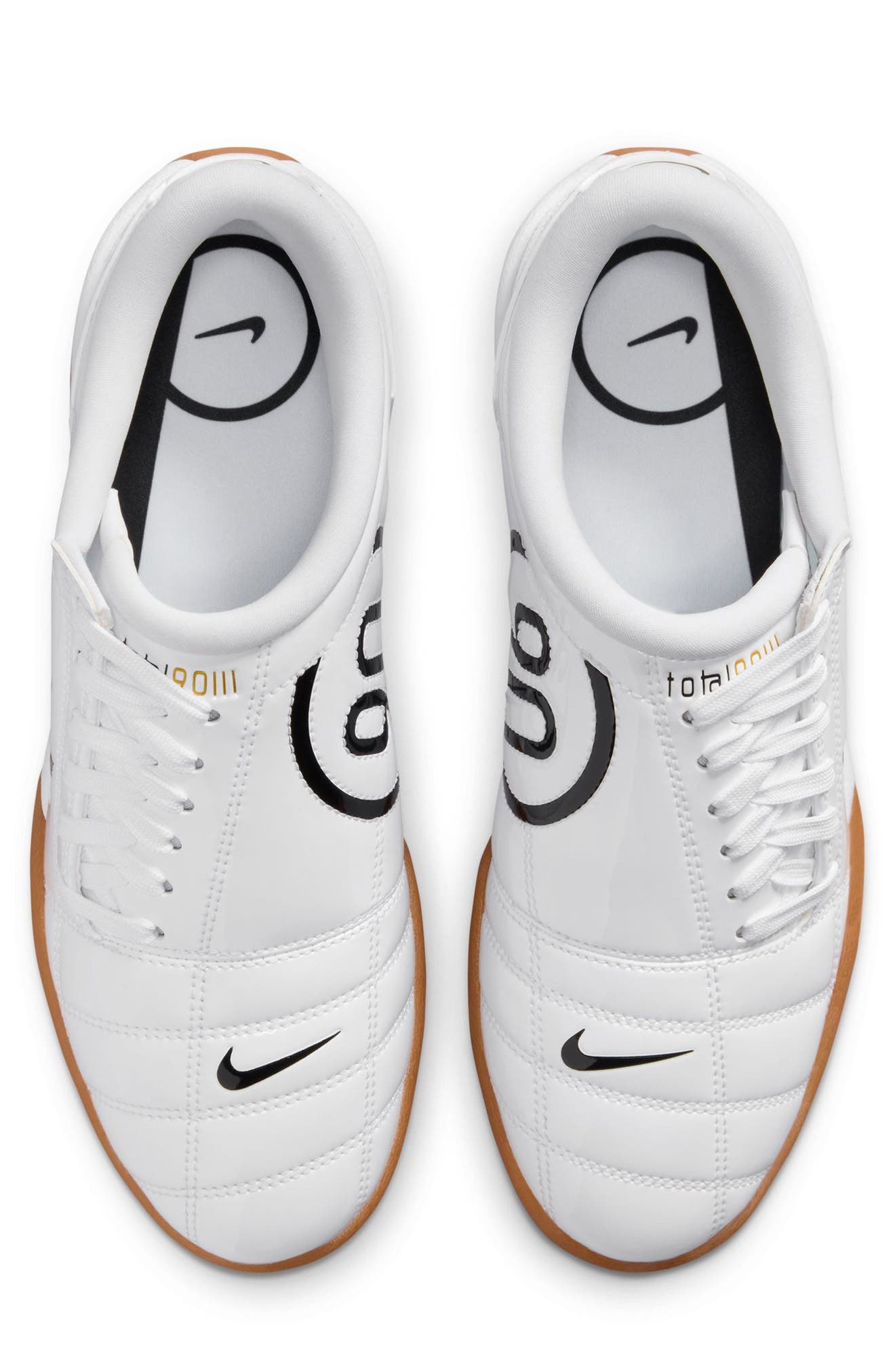 Nike Total 90 Soccer Sneaker, Alternate, color, White/ Black/ White/ Team Gold