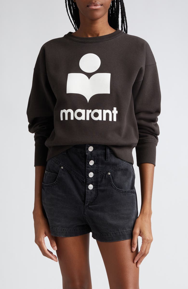 Isabel Marant Étoile Mobyli Logo Cotton Sweatshirt, Main, color, 