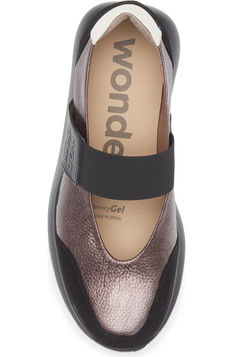 Wonders A-4011 Platform Slip-On Sneaker, Alternate, color, Comb. Black/ Plomo/ Milk