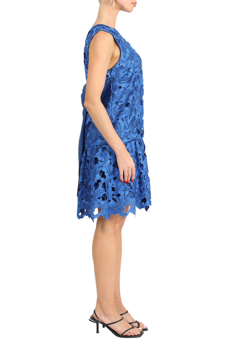 Adelyn Rae Roland Back Bow Lace Sleeveless Dress, Alternate, color,