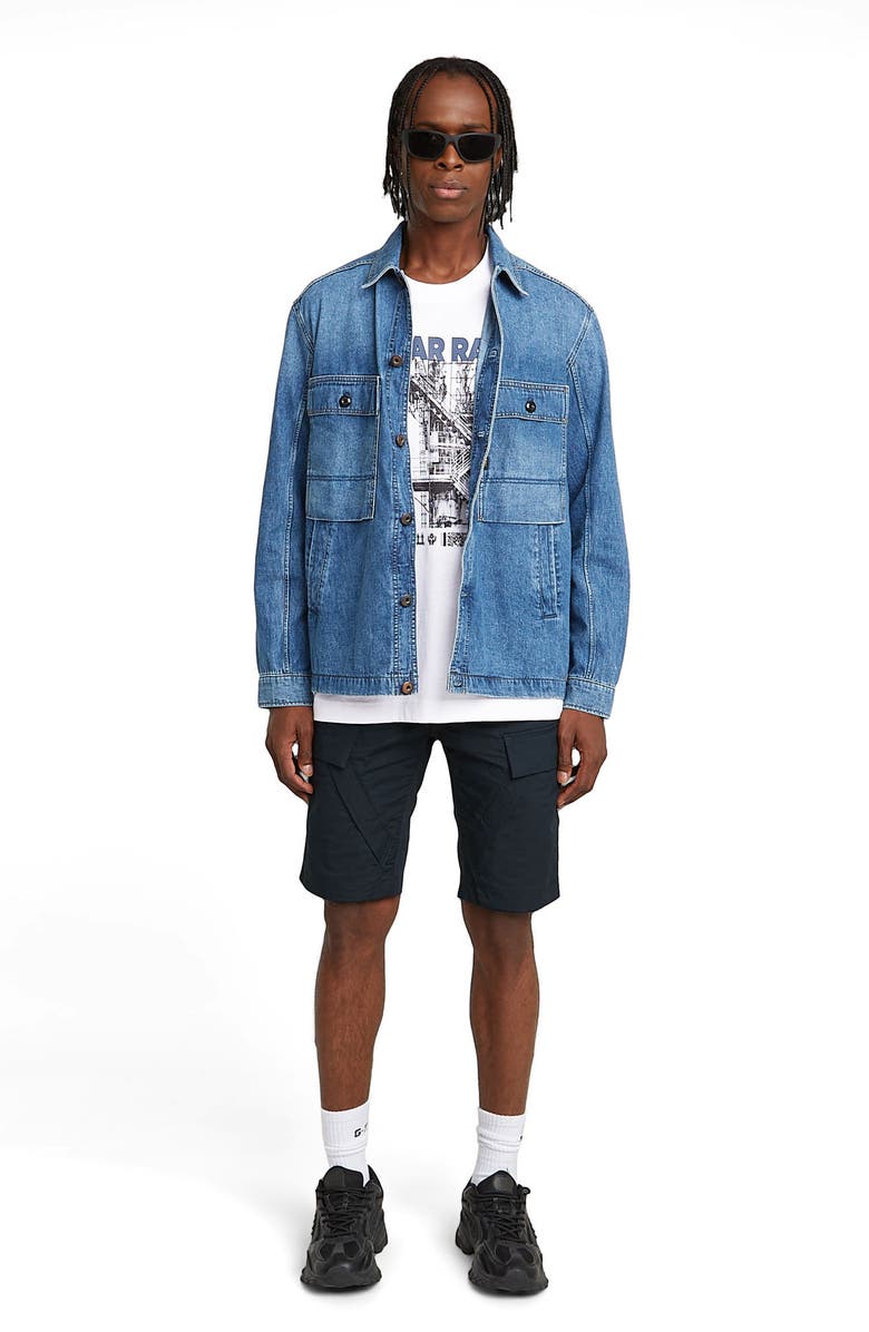 G-STAR 3D Regular Fit Cotton Blend Cargo Shorts, Alternate, color, Salute