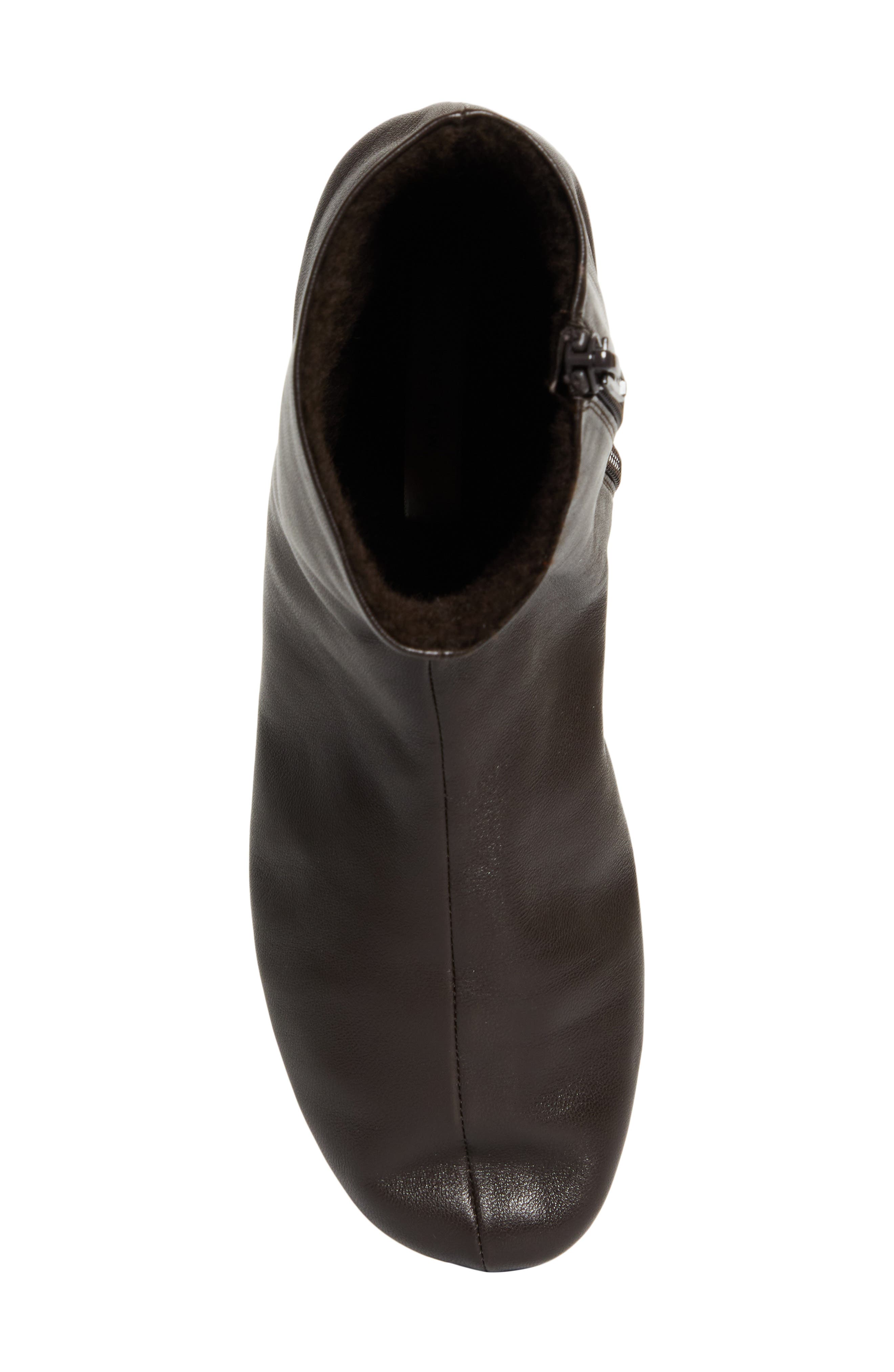 The Row Stella Genuine Shearling Lined Bootie, Alternate, color, Black