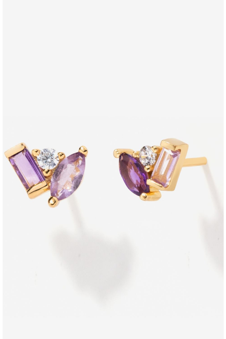Seraphina Amethyst Stud Earrings, Main, color, Amethyst