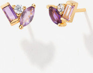 Little Sky Stone Seraphina Amethyst Stud Earrings