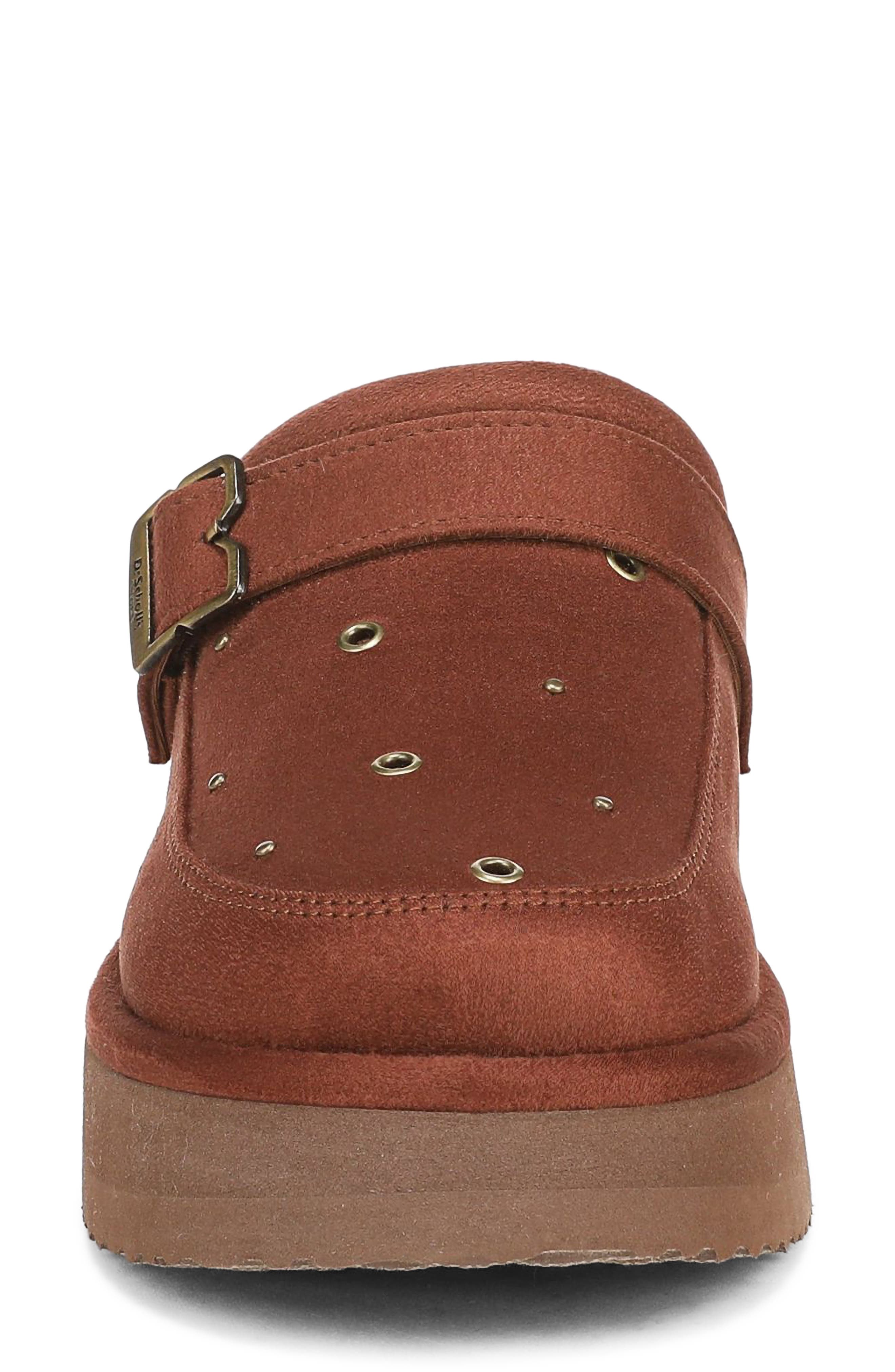 Chillout Stud Platform Clog, Alternate, color, WHISKEY BROWN MICROSUEDE